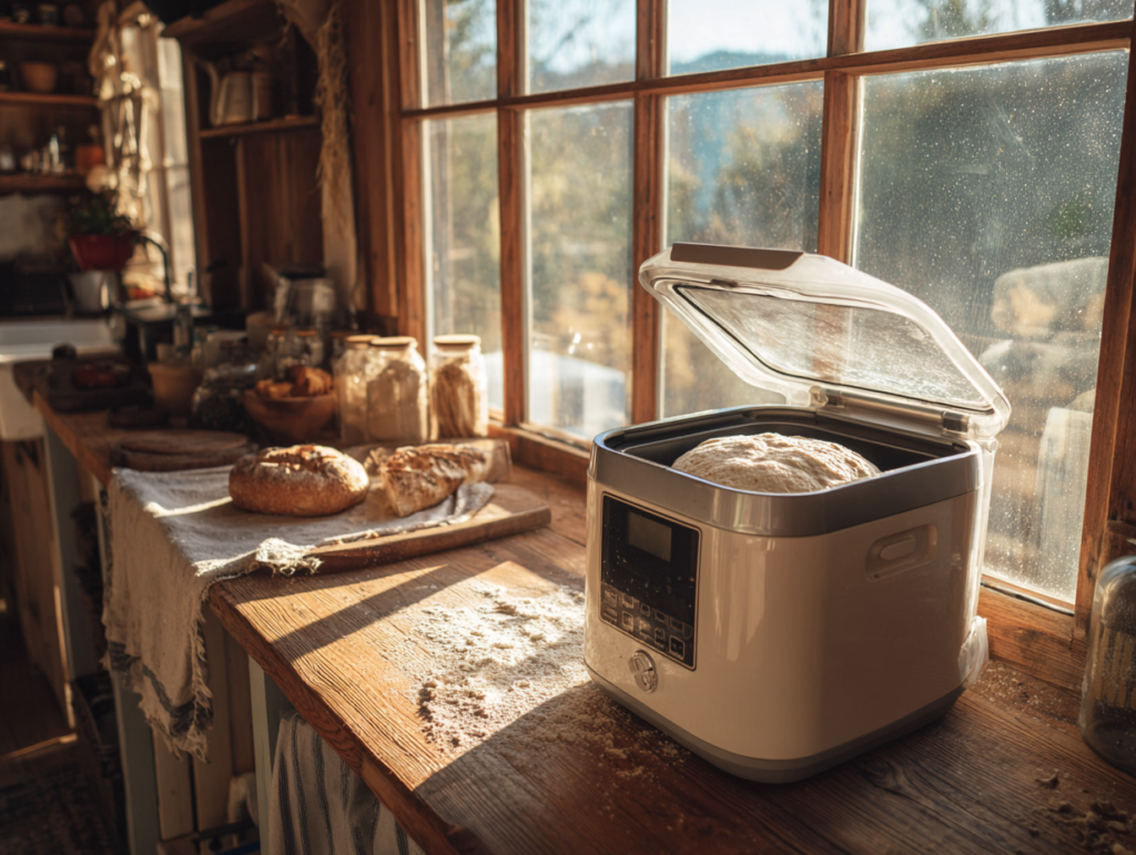 using bread machine dough setting to develop gluten for sourdough bread
