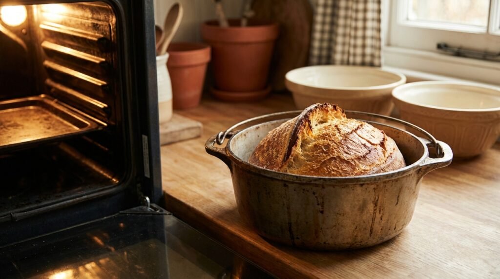 scoring sourdough bread deep with bread lame at angle before baking
